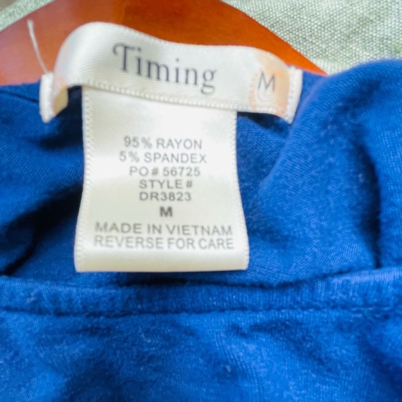 Timing Royal Blue pink Rayon Blend sleeveless maxi dresses Women’s M - Picture 7 of 8